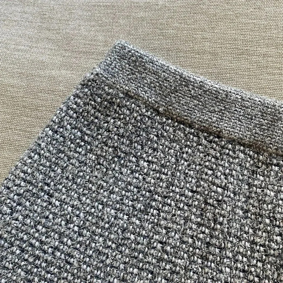 Anthropologie Maeve Tweed A Line Fringe Knit High Waist Mini Skirt Gray White XS - Picture 8 of 10